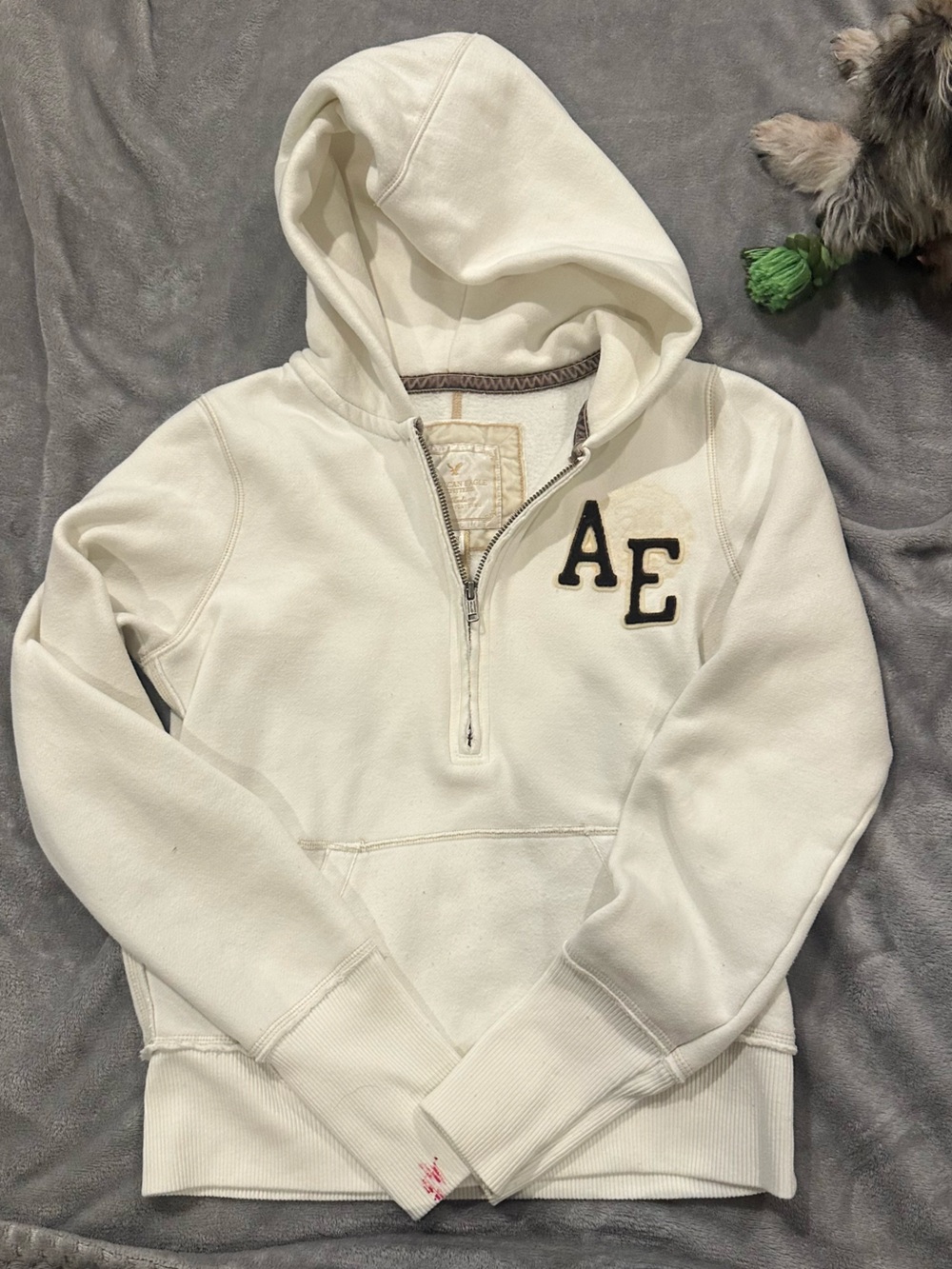 American eagle hooded quarter zip